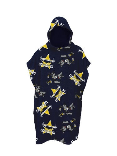 North Queensland Cowboys Beach Towel - Kids Hooded