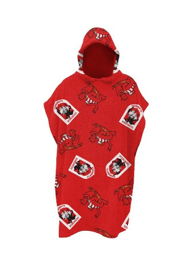 St George Illawarra Dragons Beach Towel - Kids Hooded