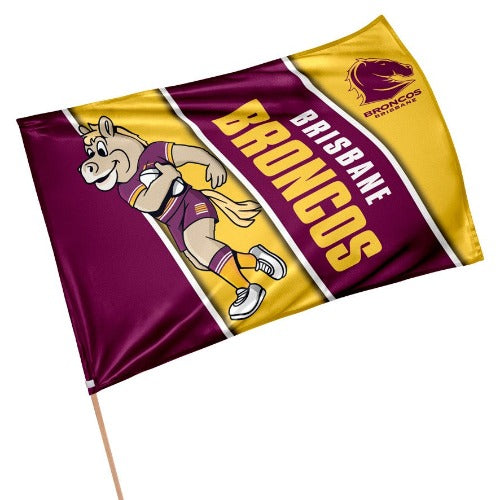 Brisbane Broncos Flag - Mascot