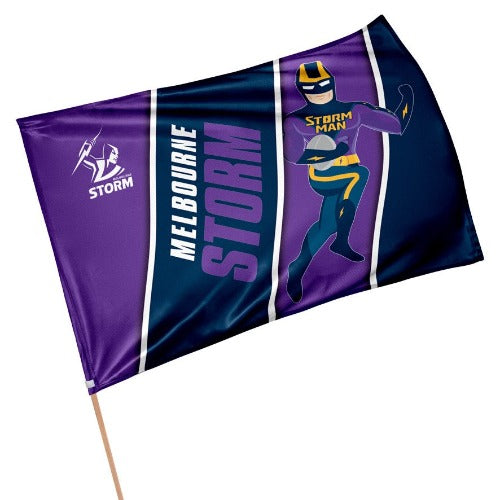 Melbourne Storm Flag - Mascot
