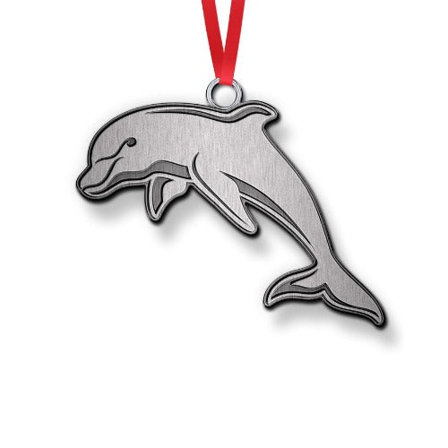 Dolphins Metal Christmas Ornament
