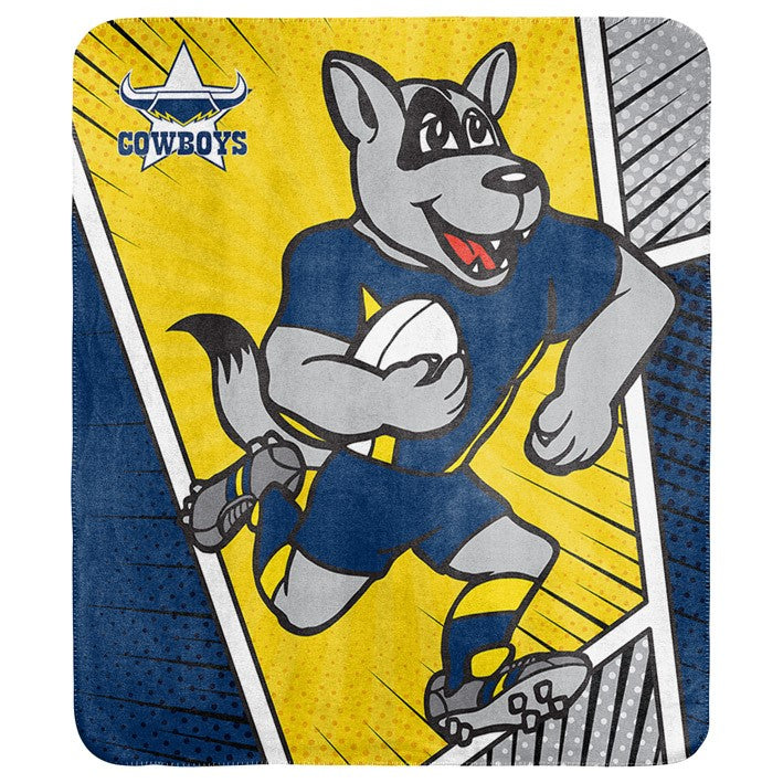 North Queensland Cowboys Coral Fleece Throw Rug