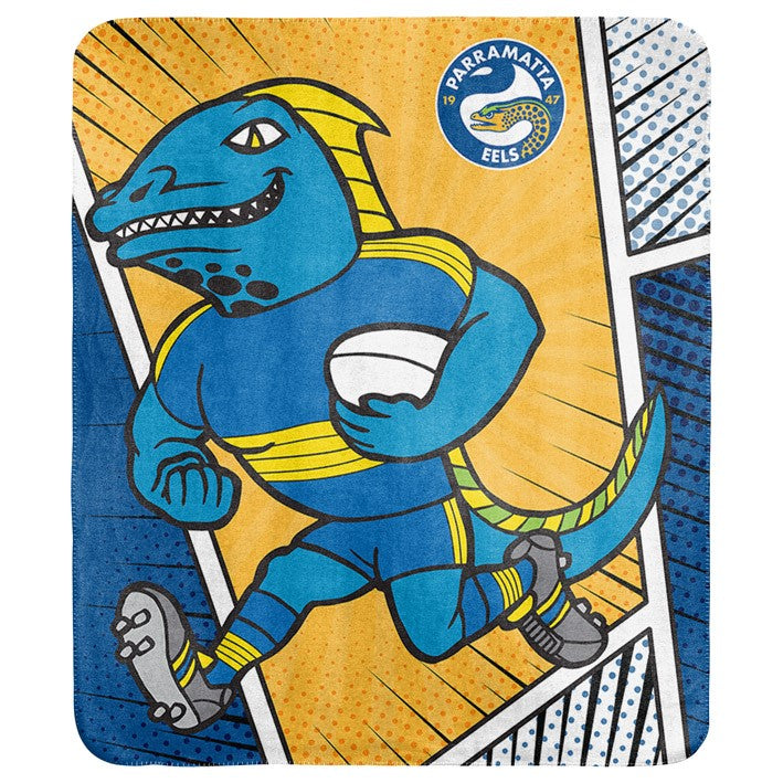 Parramatta Eels Coral Fleece Throw Rug