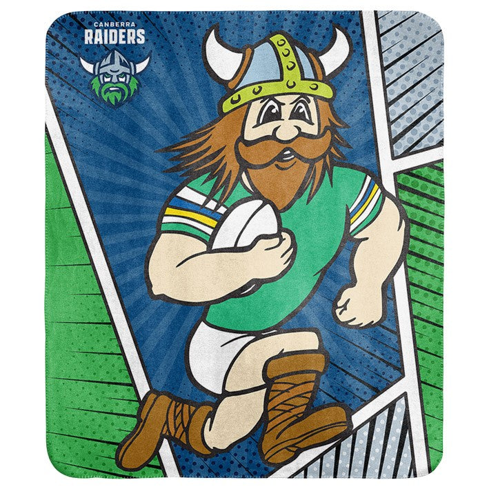 Canberra Raiders Coral Fleece Throw Rug