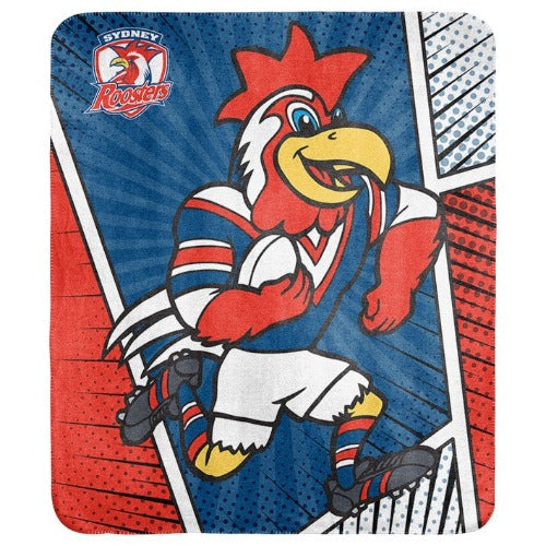 Sydney Roosters Coral Fleece Throw Rug