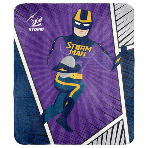 Melbourne Storm Coral Fleece Throw Rug