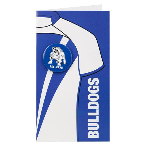 Canterbury Bulldogs Birthday Card + Badge