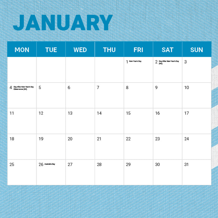 2027 Cronulla Sharks Calendar