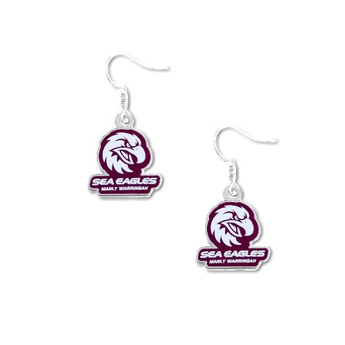 Manly Sea Eagles Logo Earrings