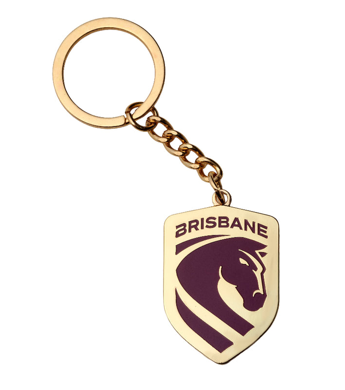 Brisbane Broncos Keyring - Metal Logo