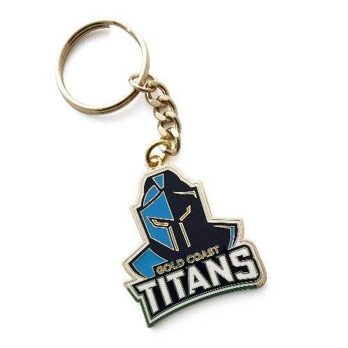 Gold Coast Titans Keyring - Metal Logo