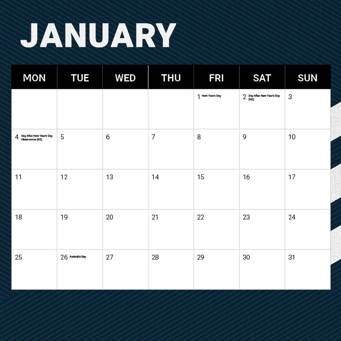 2027 Penrith Panthers Calendar