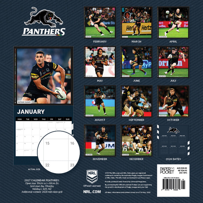 2027 Penrith Panthers Calendar