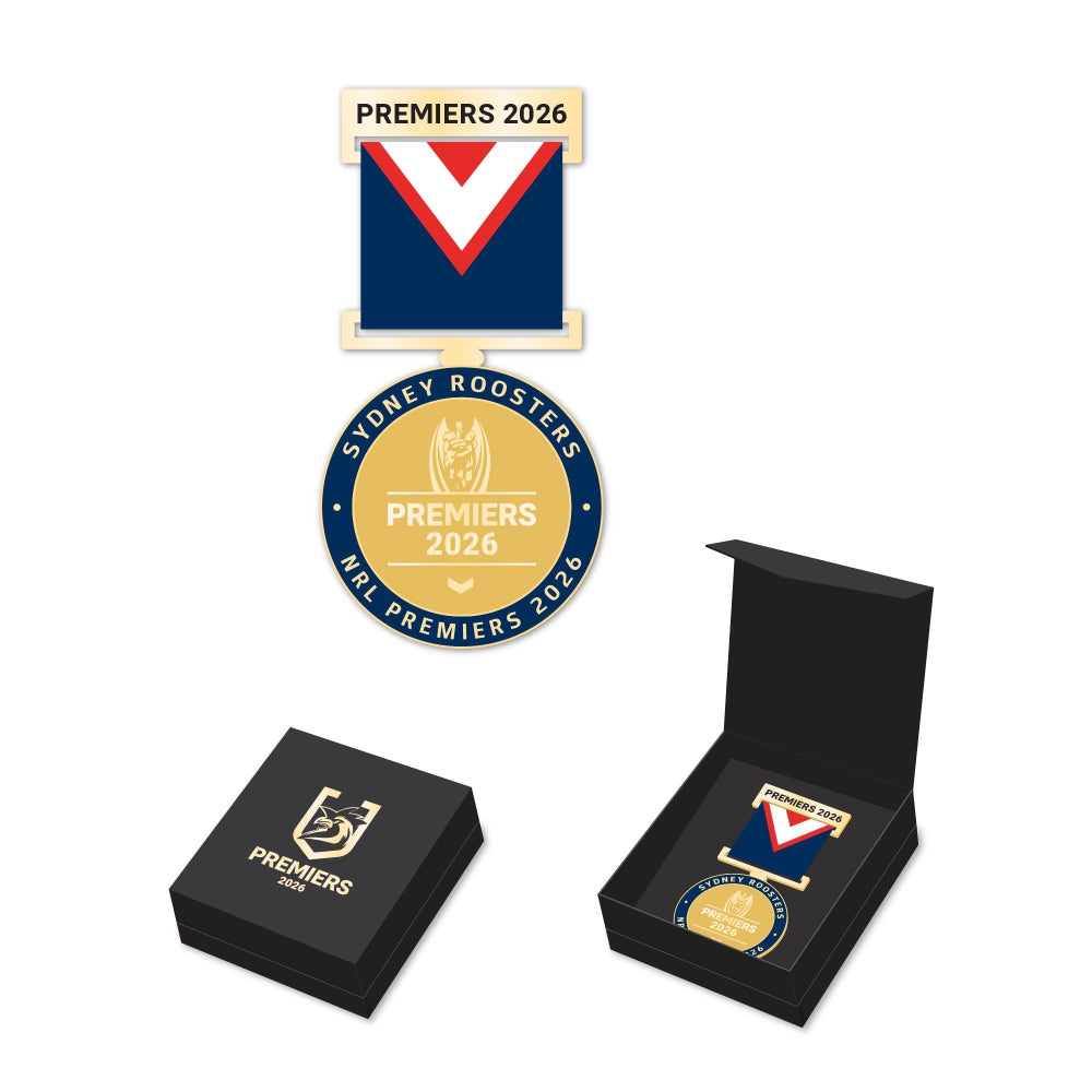 *PRE ORDER 20/11* Sydney Roosters 2026 Premiers Medal with Ribbon