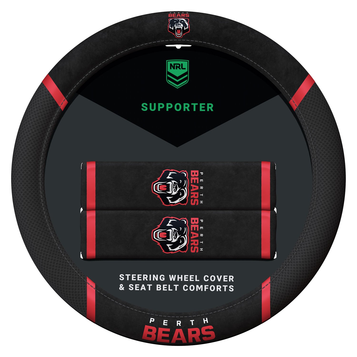 Perth Bears Car Steering Wheel Set