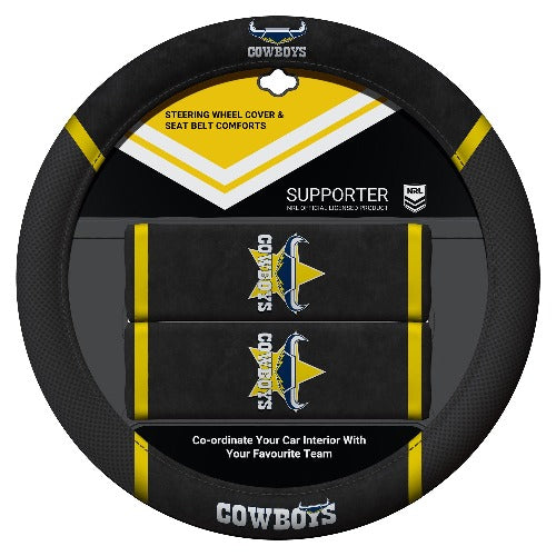 North Queensland Cowboys Car Steering Wheel Set