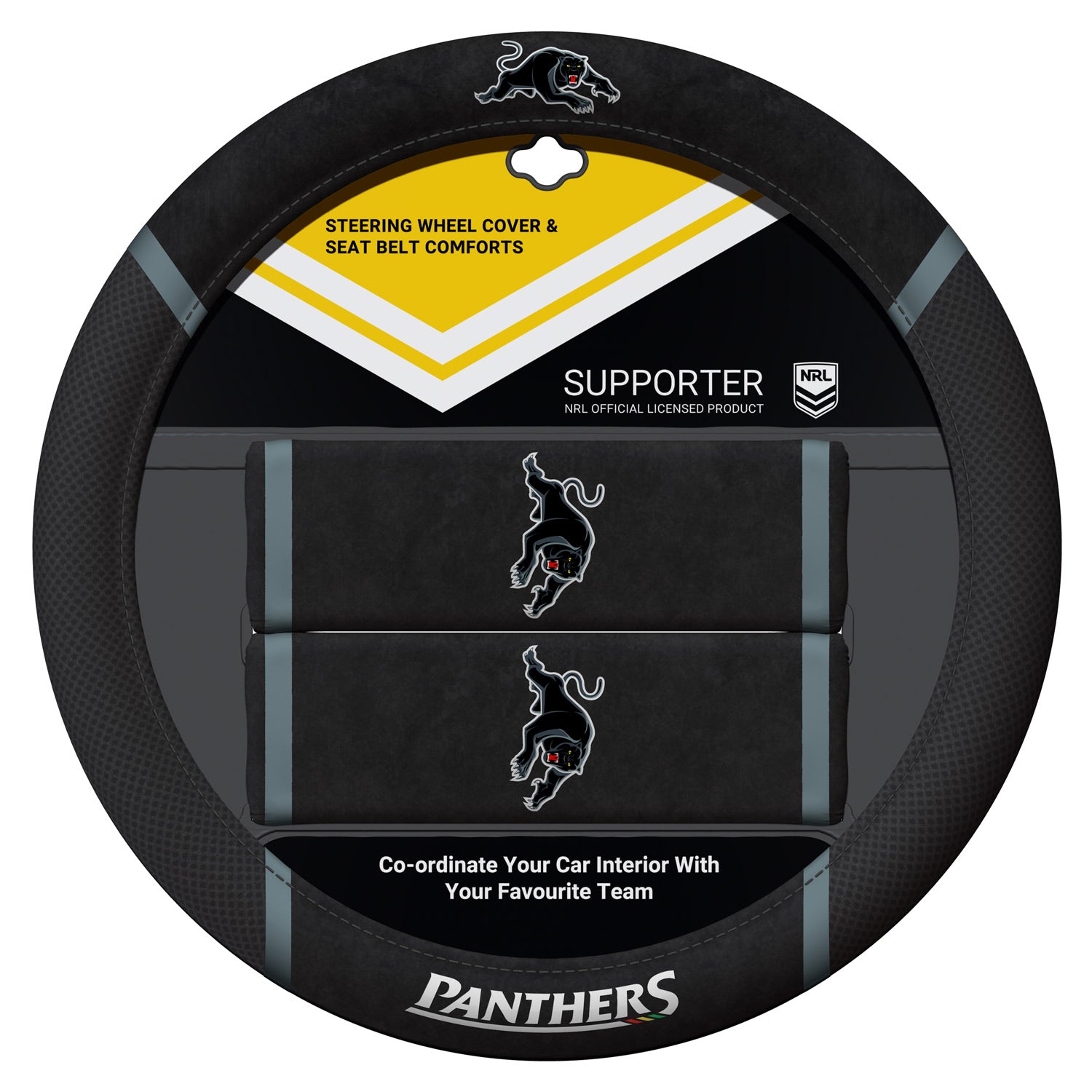 Penrith Panthers Car Steering Wheel Set