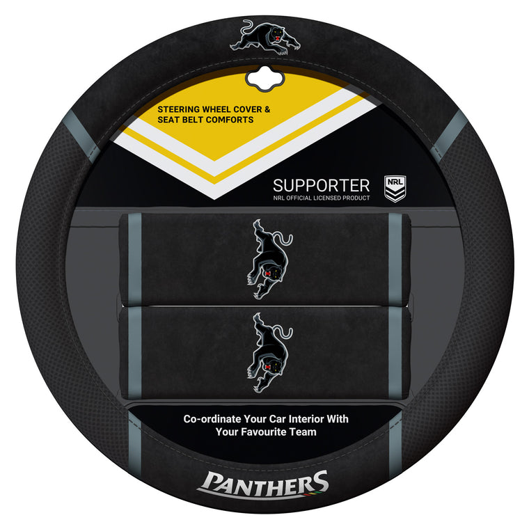 Penrith Panthers Car Steering Wheel Set