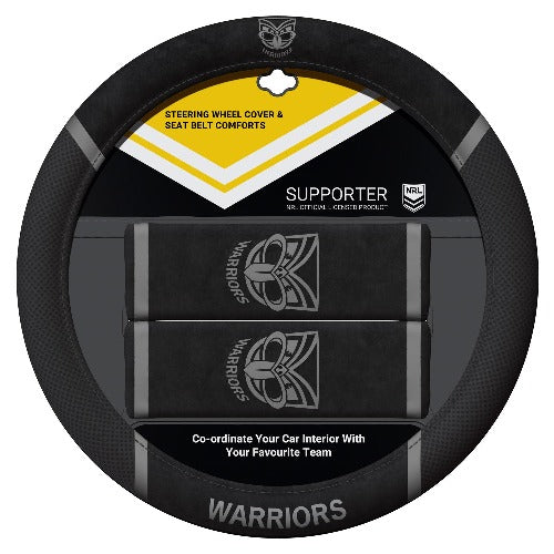 NZ Warriors Car Steering Wheel Set