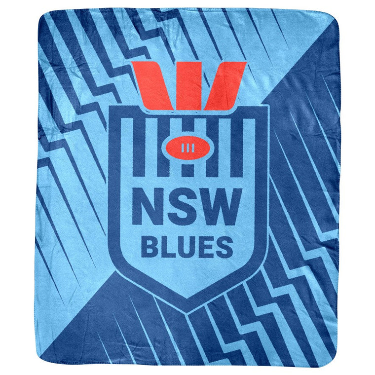 NSW Blues Coral Fleece Throw Rug