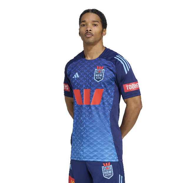 NSW Blues 2025 Mens Players Training Shirt - Navy