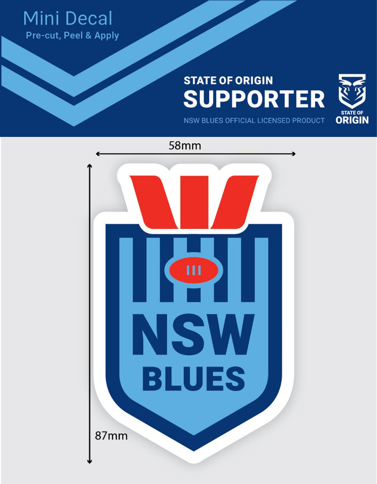 NSW Blues Car Stickers Mini