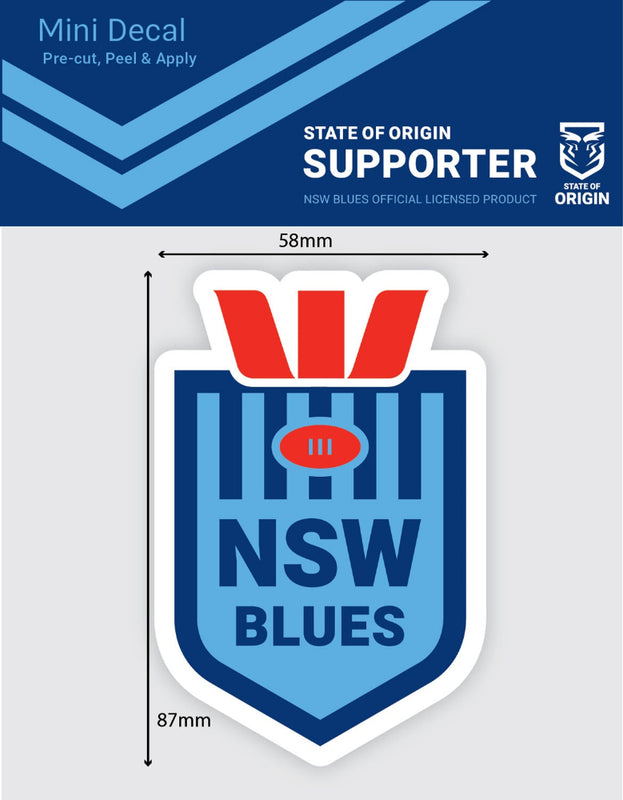 NSW Blues Car Stickers Mini