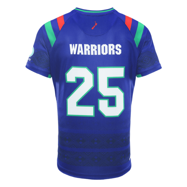 NZ Warriors 2025 Kids Las Vegas Warm Up Shirt Back