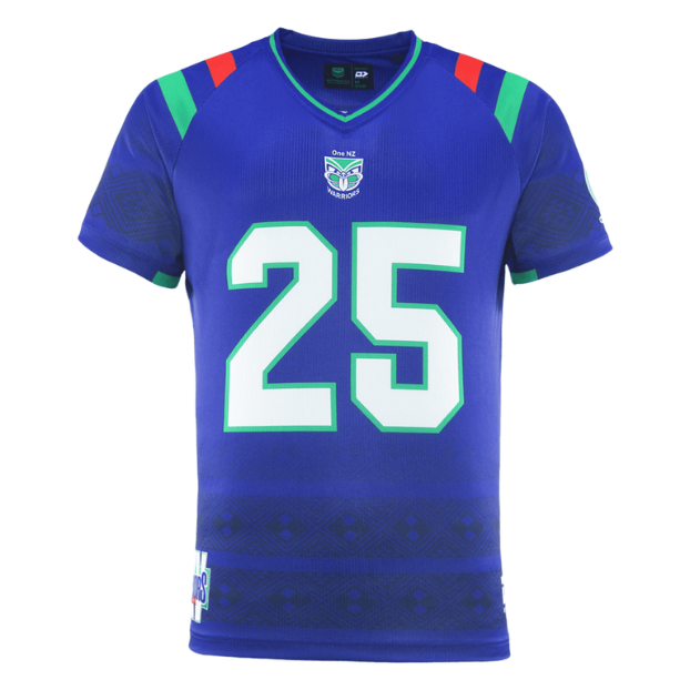 New Zealand Warriors 2025 Kids Las Vegas Warm Up Shirt