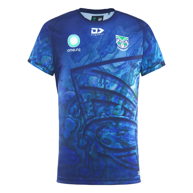 New Zealand Warriors 2025 Mens Players Warm Up Shirt