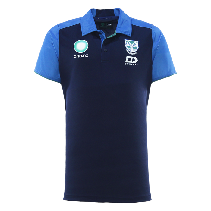 New Zealand Warriors 2026 Mens Players Media Polo - Navy