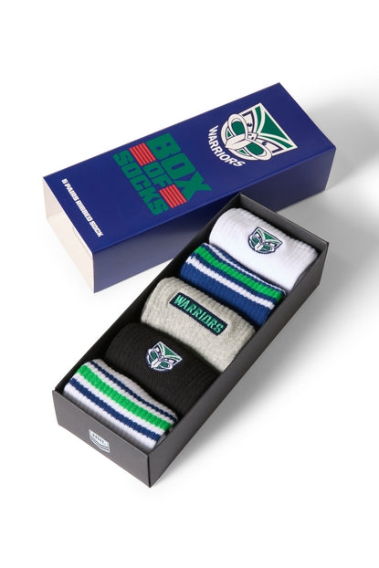New Zealand Warriors Boxed Socks (5pk)