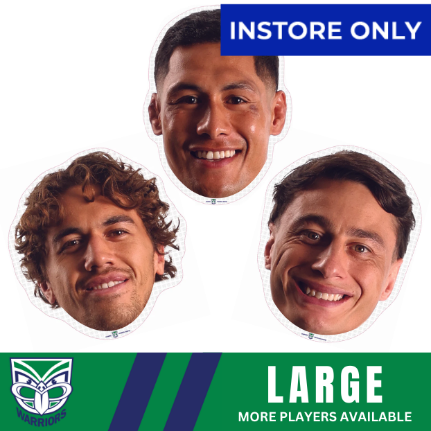New Zealand Warriors Player Head Cutouts - LARGE