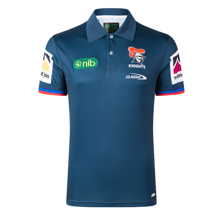 Newcastle Knights 2026 Mens Players Media Polo