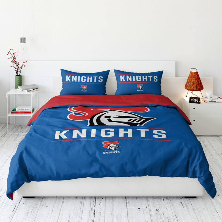 Newcastle Knights Quilt Cover - Double