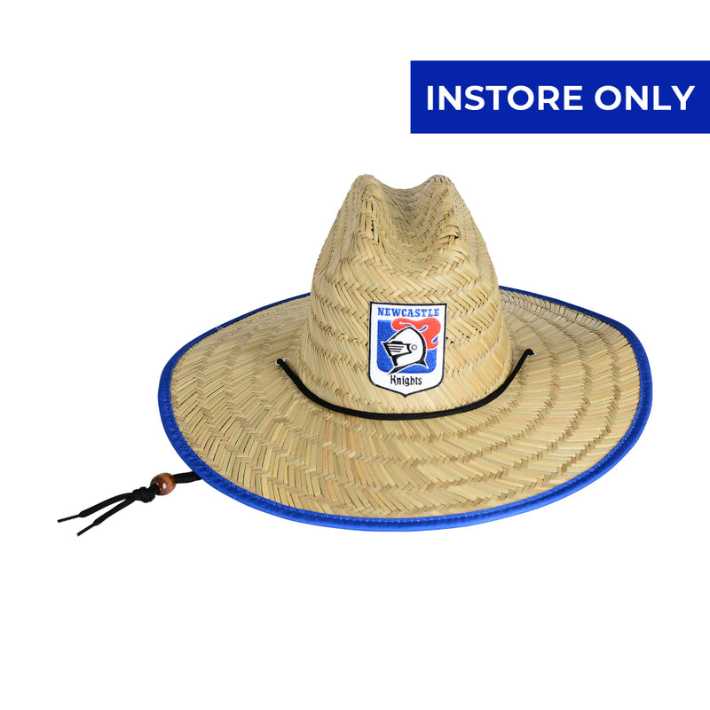 Newcastle Knights NRL Straw Hat with Retro Logo