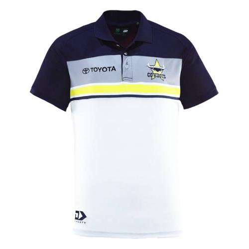 North Queensland Cowboys 2025 Mens Players Throwback Polo White and Navy Mid weight polyester fabric wicks away sweat keeping you cool, comfortable and odor free
Fully embroidered logo
Sizes S - 5XL