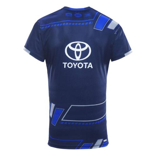 North Queensland Cowboys 2025 Mens Players Training Shirt Navy - Back