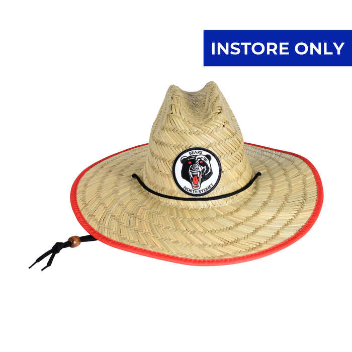 North Sydney Bears NRL Straw Hat with Retro Logo