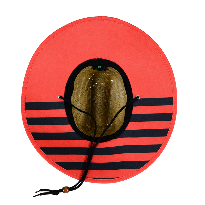 NRL Retro Straw Hat with jersey design on the underside