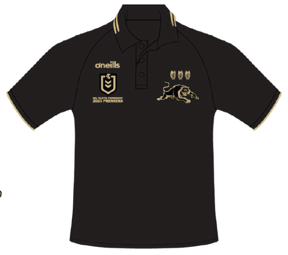 Penrith Panthers 2023 Mens Premiers Polo - Black