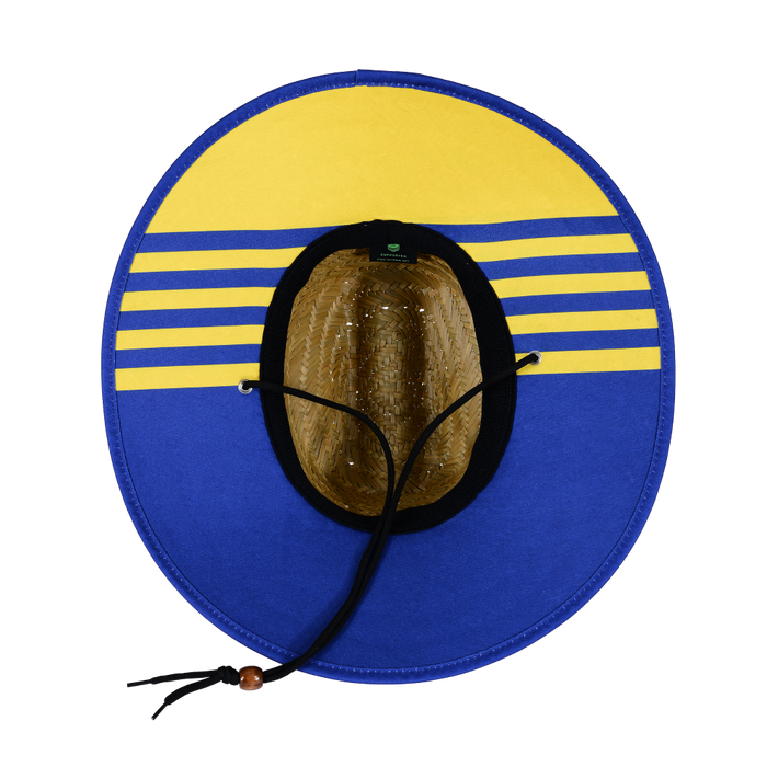 NRL Retro Straw Hat with jersey design on the underside