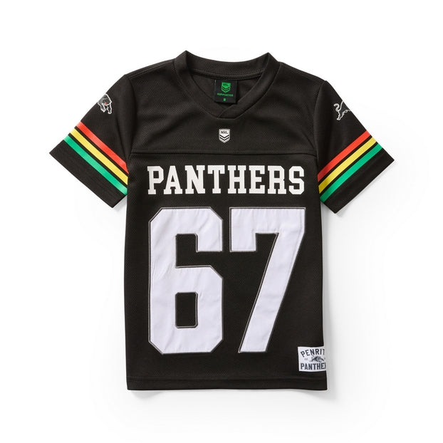 Black NRL Gridiron Jersey with Panthers logo on