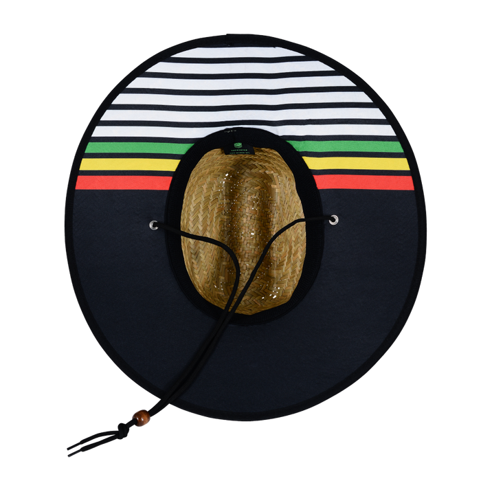 NRL Retro Straw Hat with jersey design on the underside