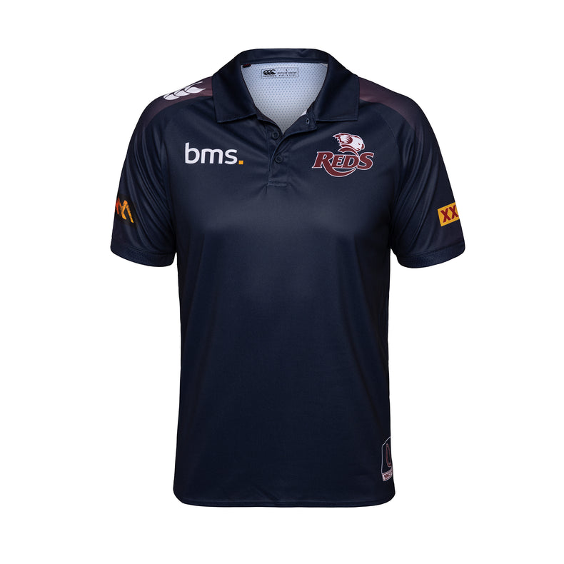 QLD Reds 2026 Mens Players Media Polo