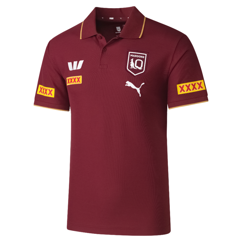 QLD Maroons 2026 Mens Players Team Polo - Maroon