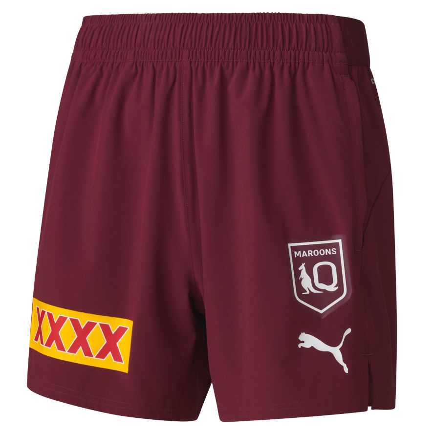 QLD Maroons 2026 Mens Training Shorts - Maroon