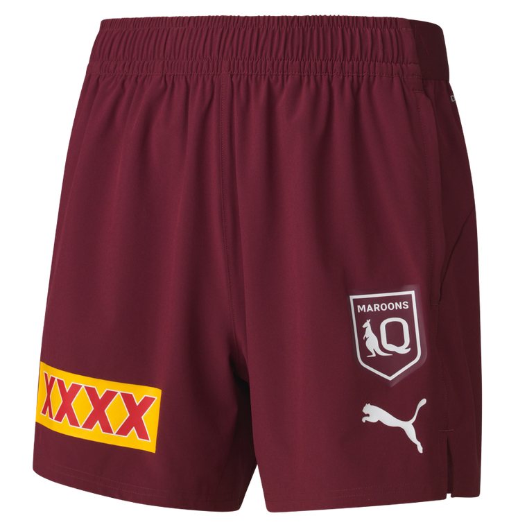 QLD Maroons 2026 Mens Training Shorts - Maroon