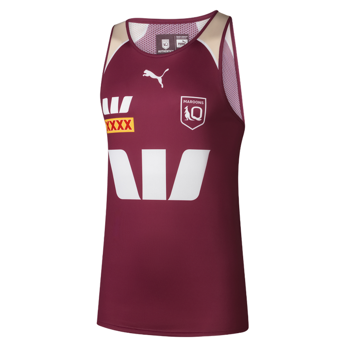 QLD Maroons 2026 Mens Training Singlet - Maroon