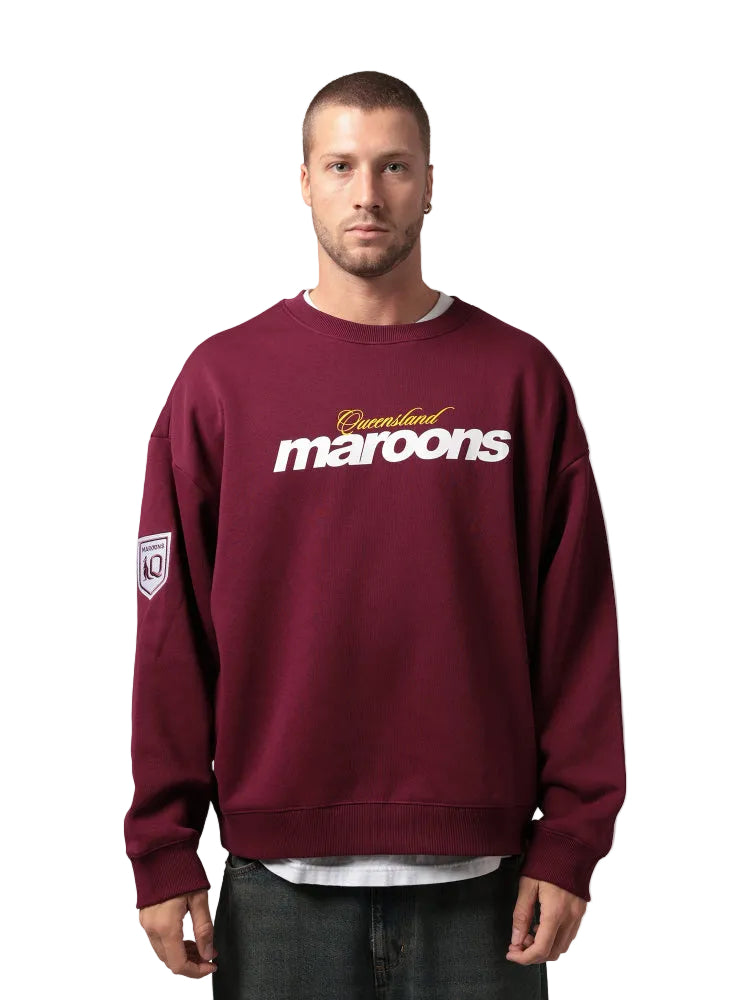 QLD Maroons Adults Supporter Crew Jumper